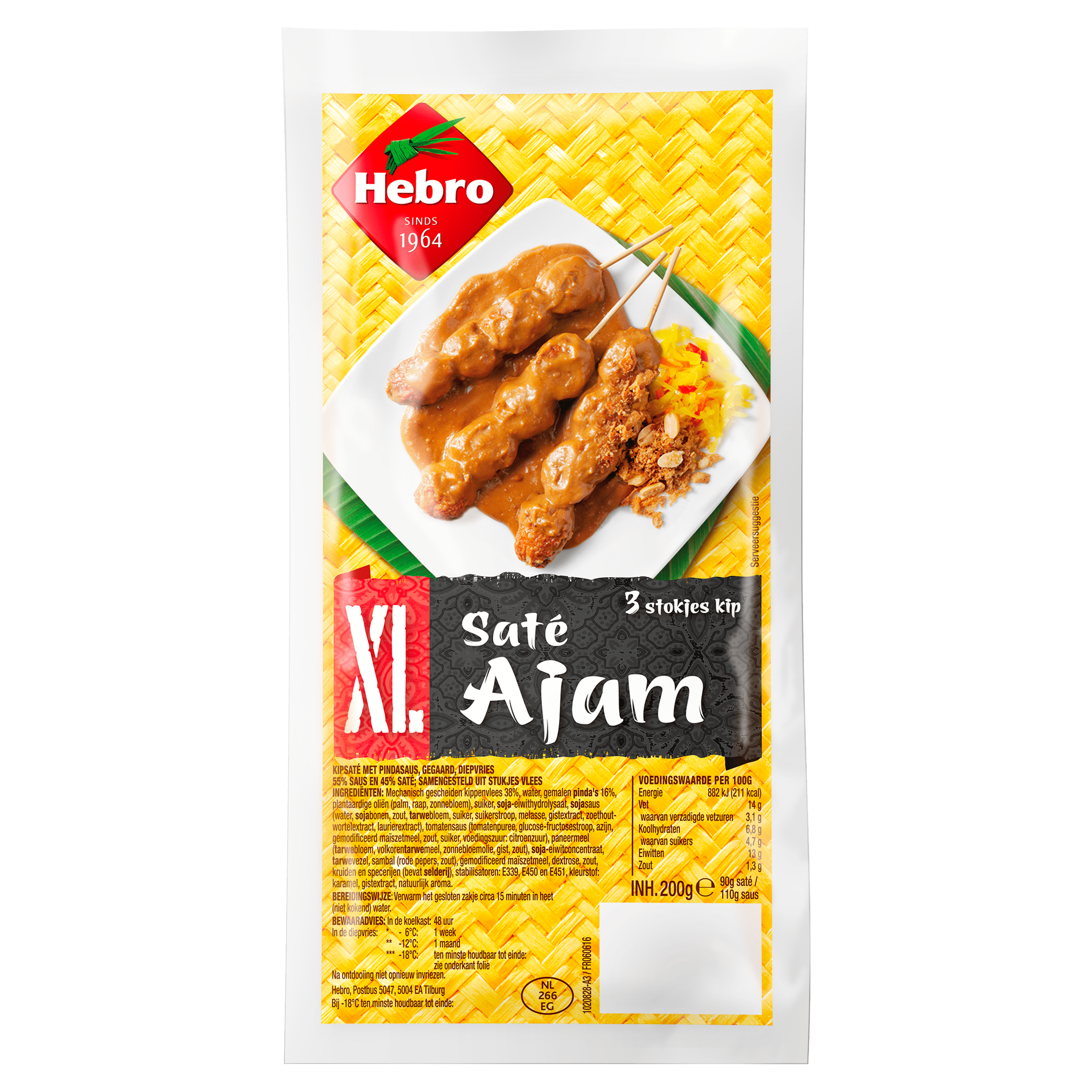 Hebro 3 Stokjes Kipsaté Ajam XL