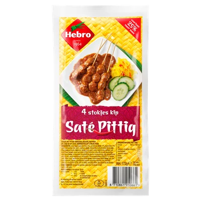 Hebro 4 Stokjes Kipsaté Pittig