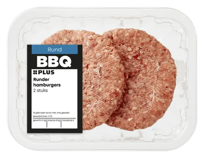 PLUS Runder hamburger 2 stuks
