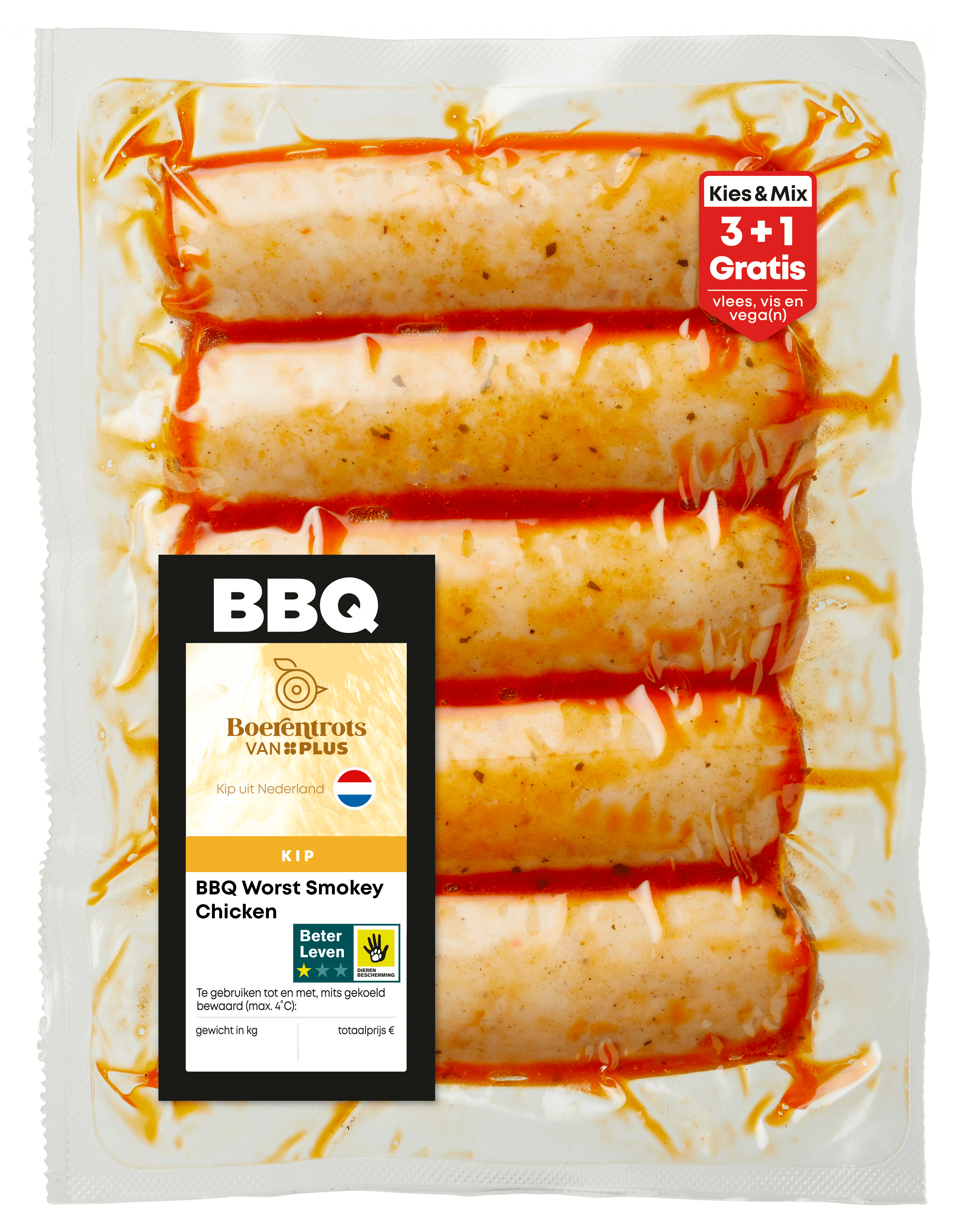 PLUS Boerentrots BBQ Worst Smokey Chicken