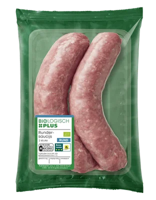 Biologisch PLUS Rundersaucijs 2 stuks