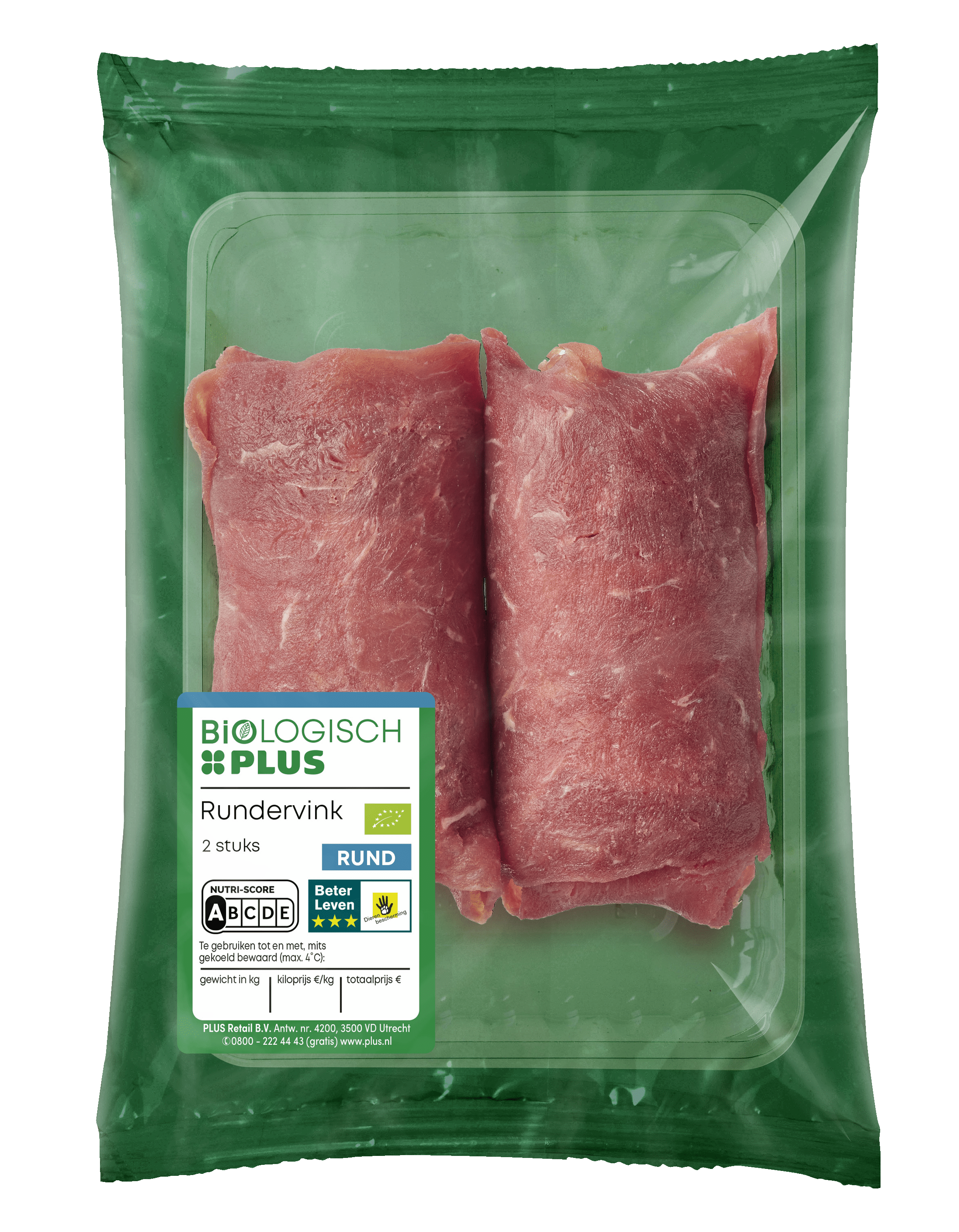 Biologisch PLUS Rundervink 2 stuks