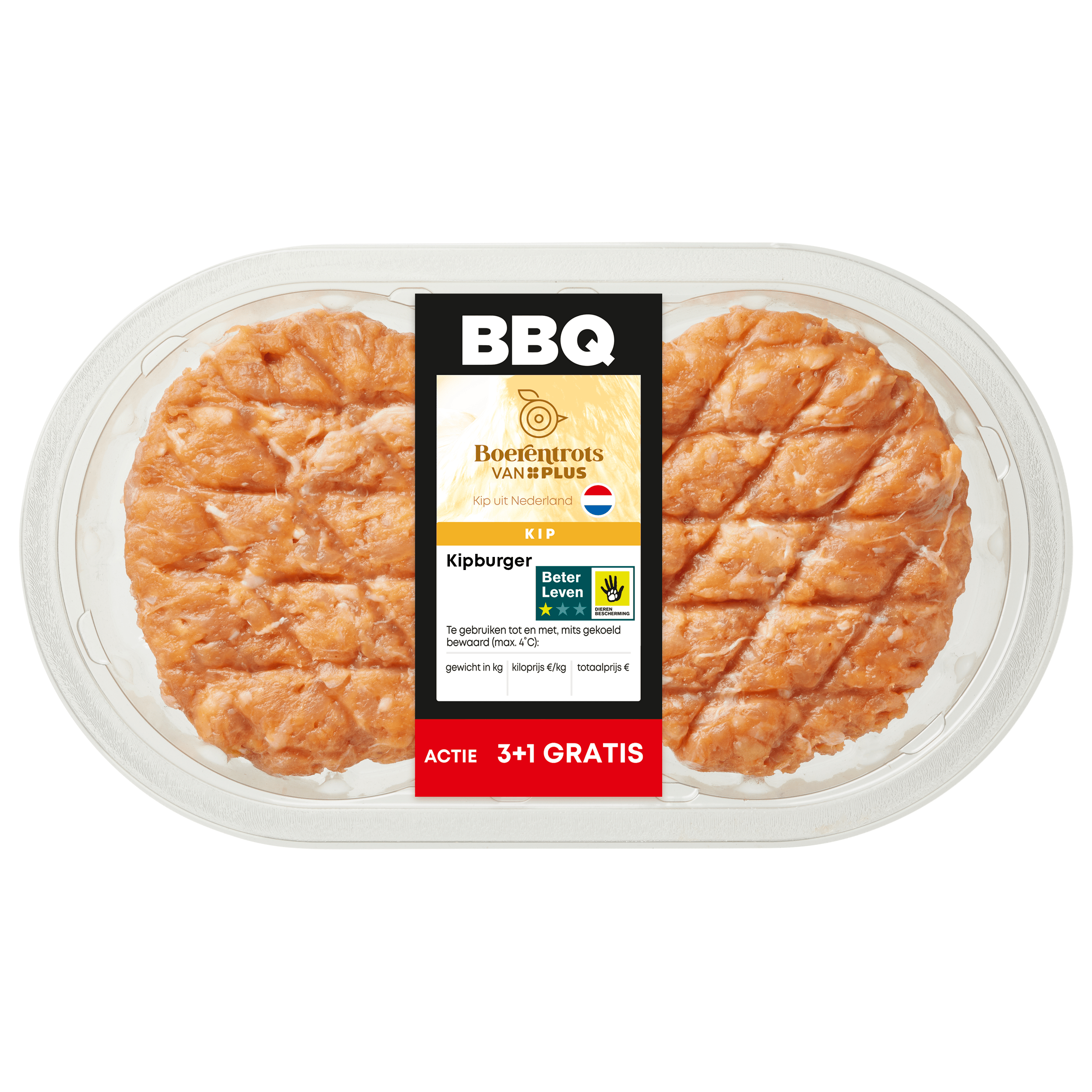 PLUS Boerentrots Verse kipburger 2 stuks