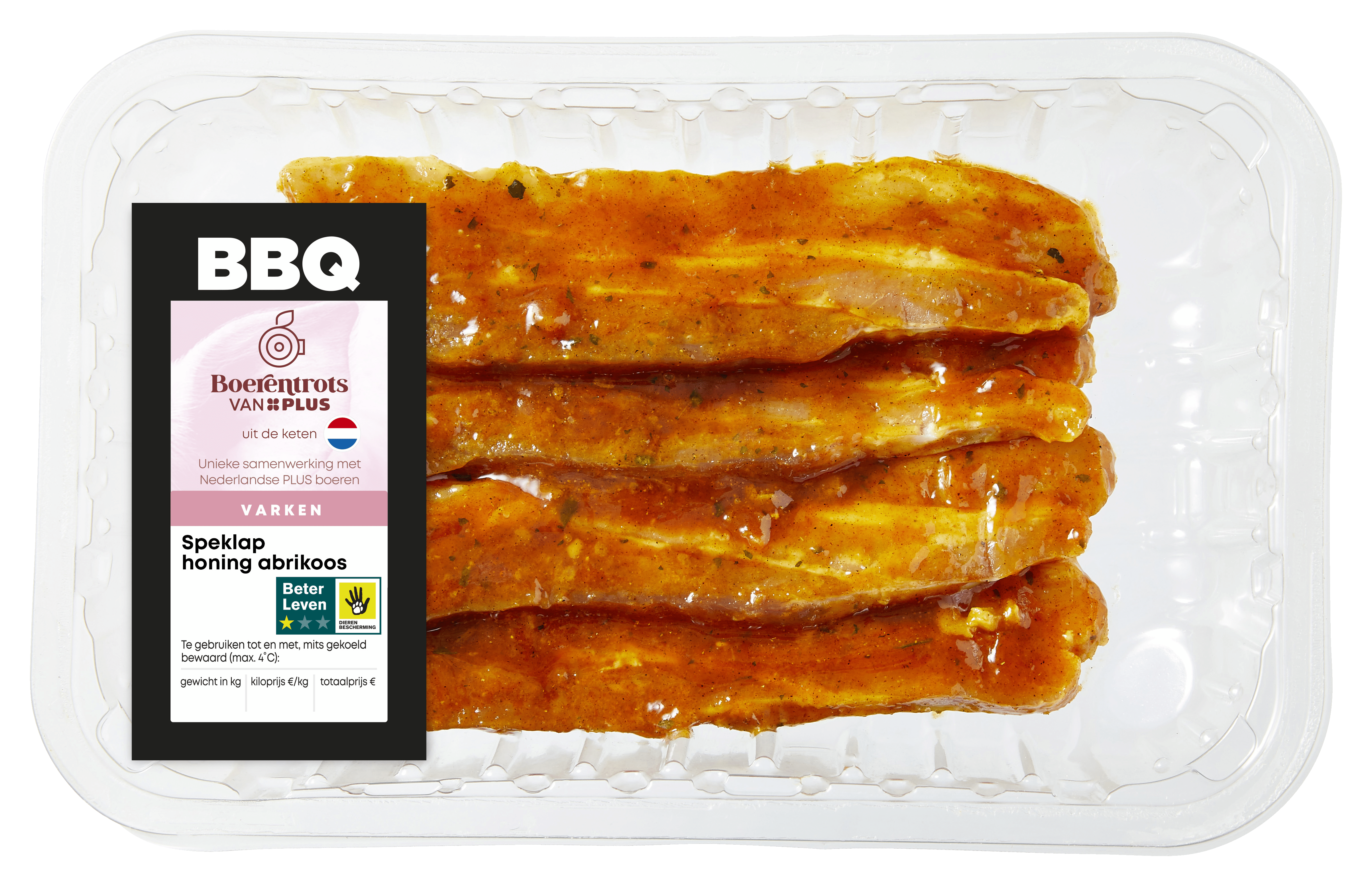 PLUS Speklap honing abrikoos