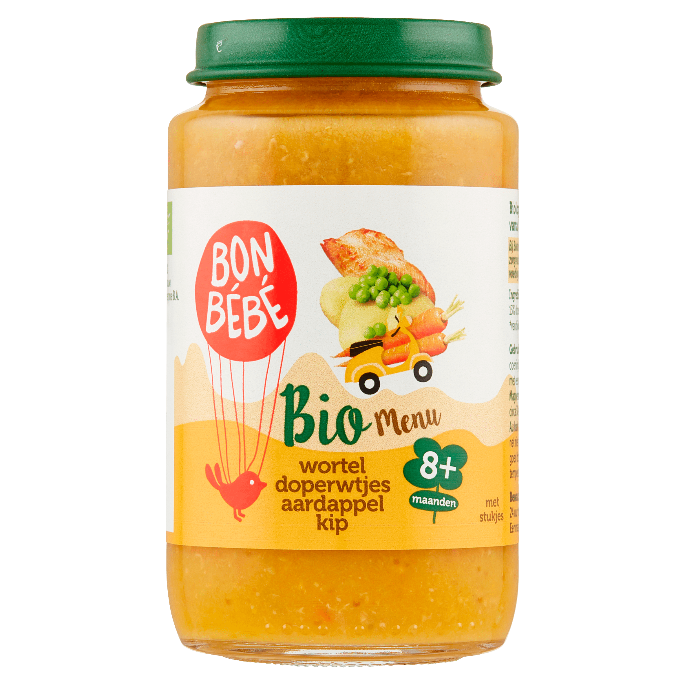 Bonbebe Bio M0816 wortel doperwtjes aardappel