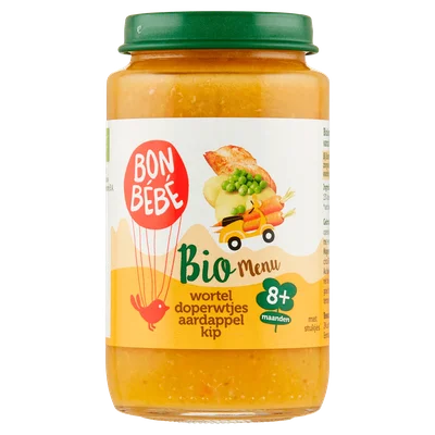 Bonbebe Bio M0816 wortel doperwtjes aardappel
