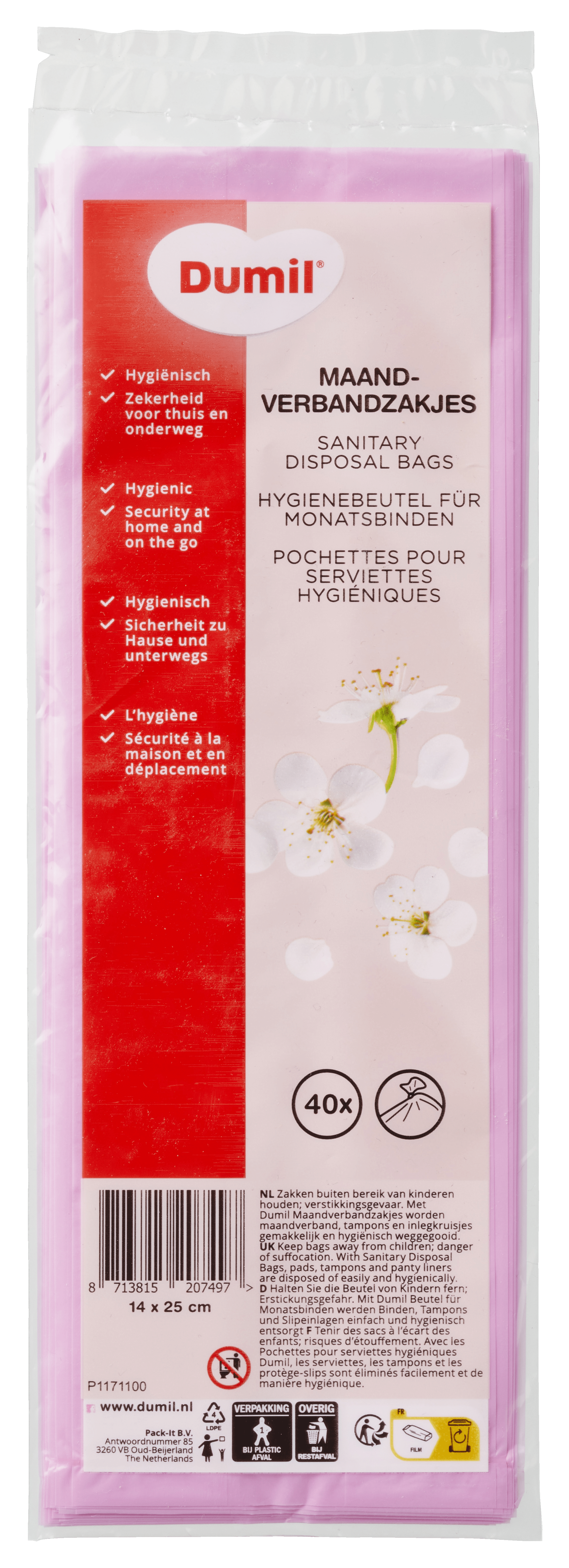 Dumil Maandverbandzakjes 40 stuks