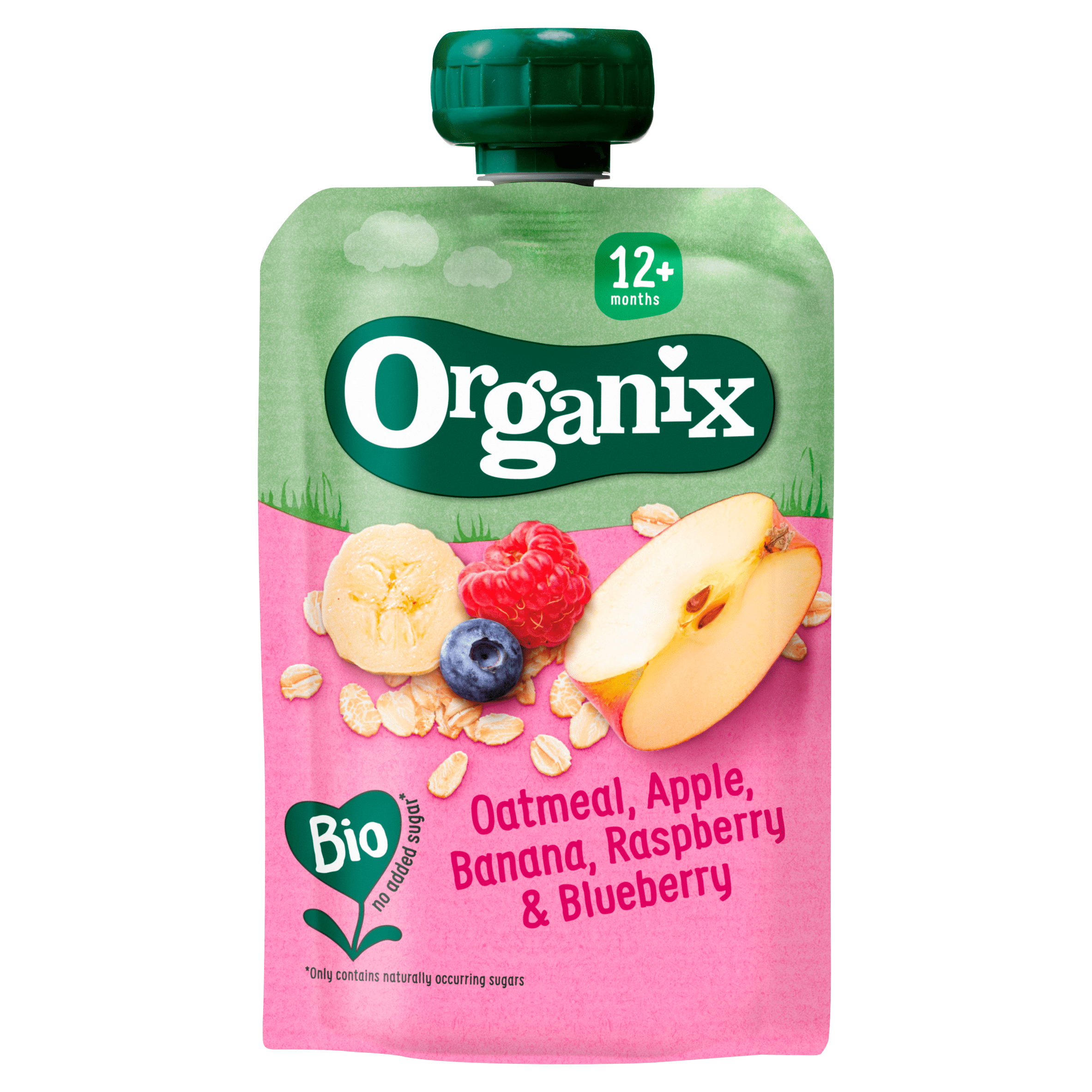 Organix Knijpfruit Haver Appel Banaan 12+m