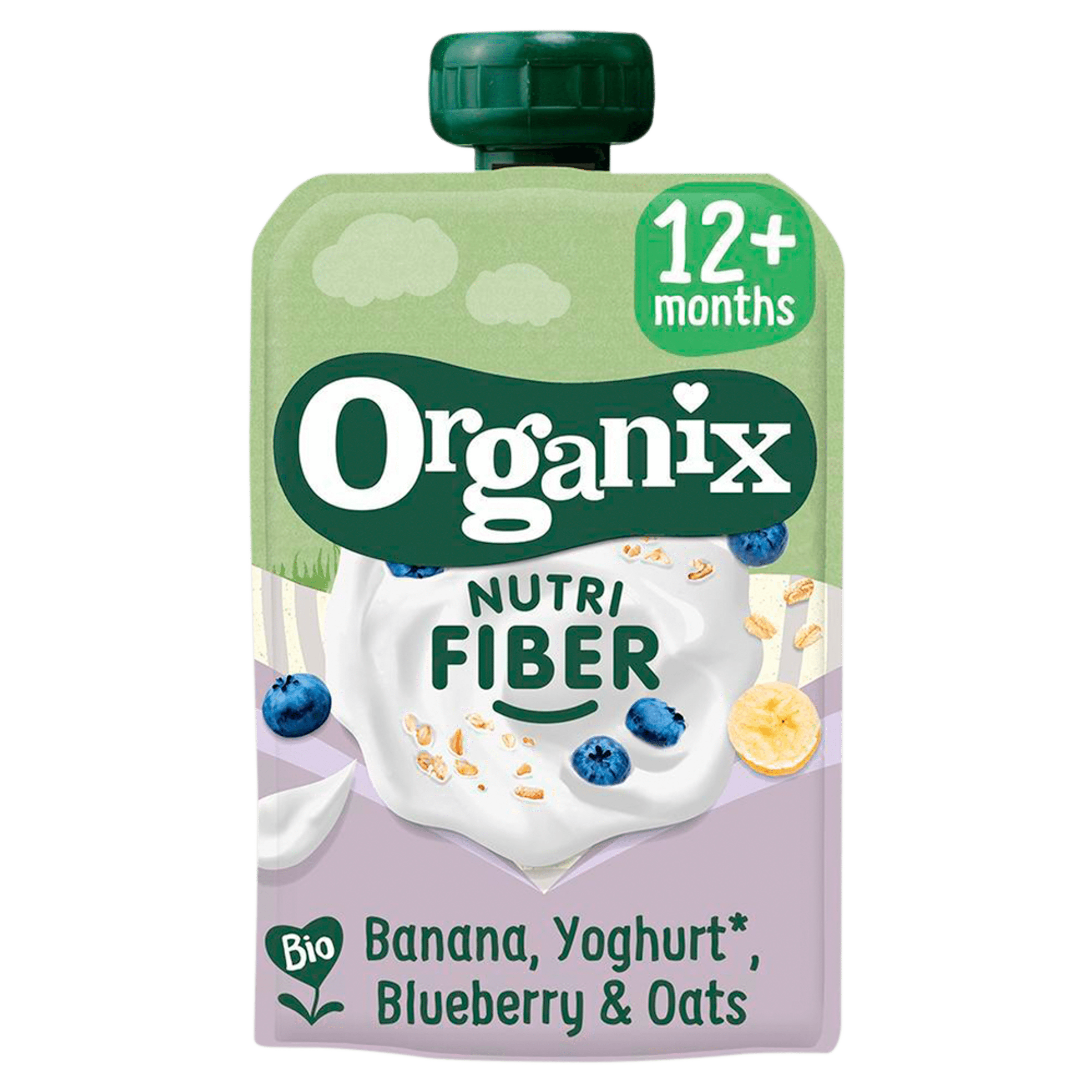 Organix Knijpfruit Banaan Yoghurt Bessen 12+m