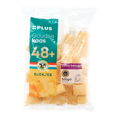 PLUS Goudse Extra Belegen 48+ blokjes