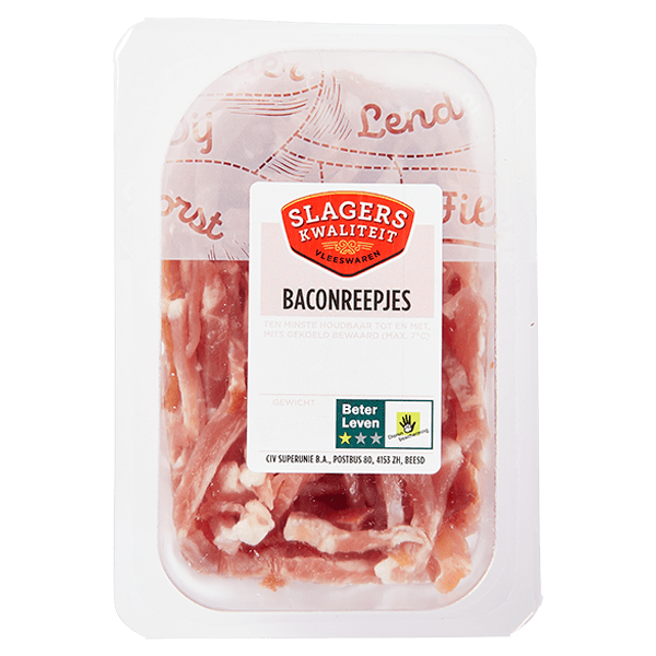 Slagers kwaliteit Baconreepjes