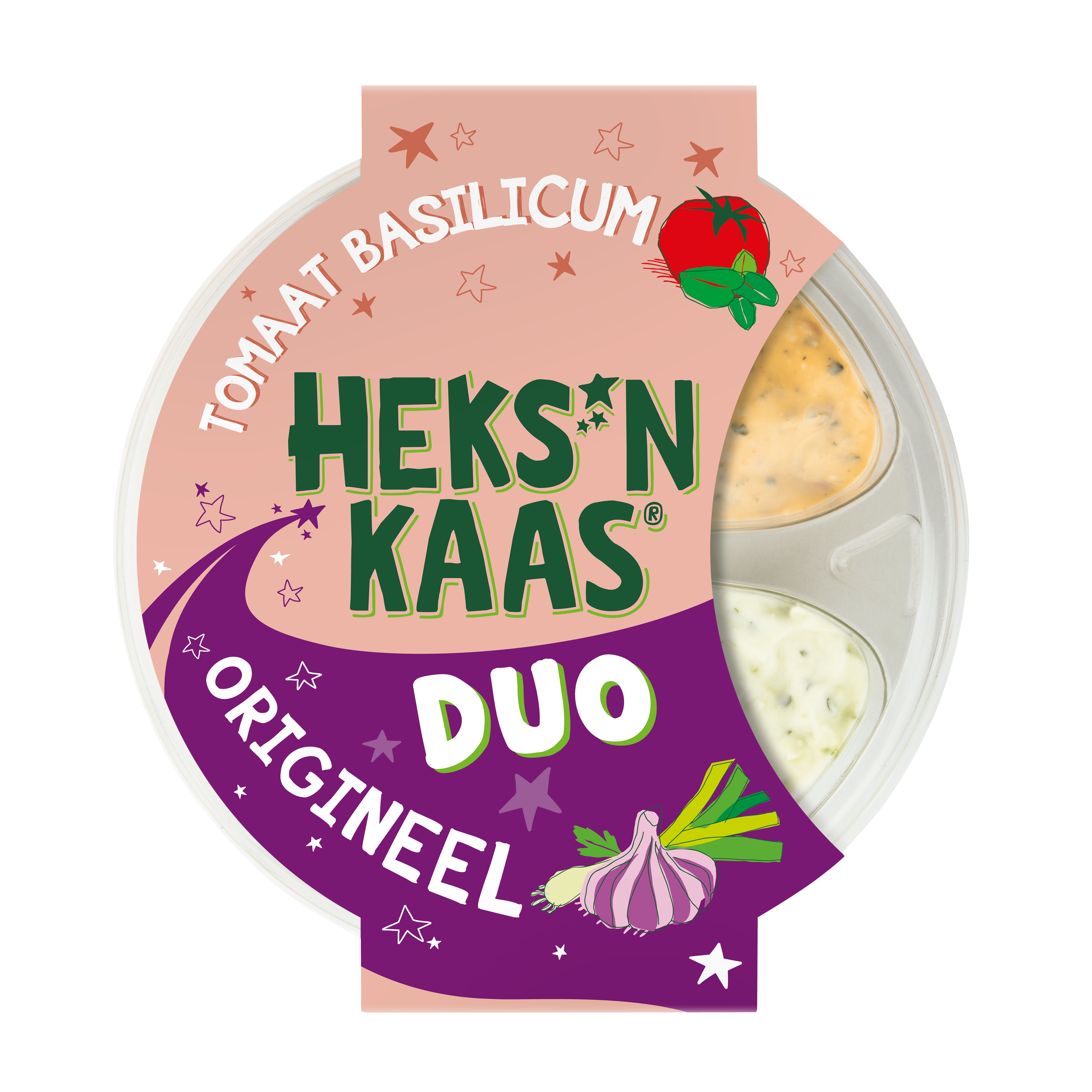 Heks'nkaas Duodip origineel en tomaat