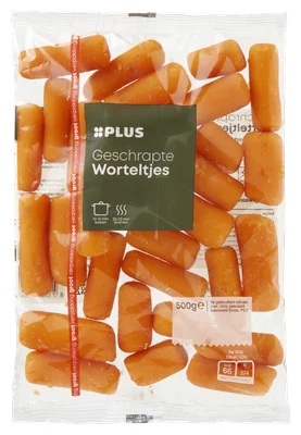 PLUS Worteltjes geschrapt