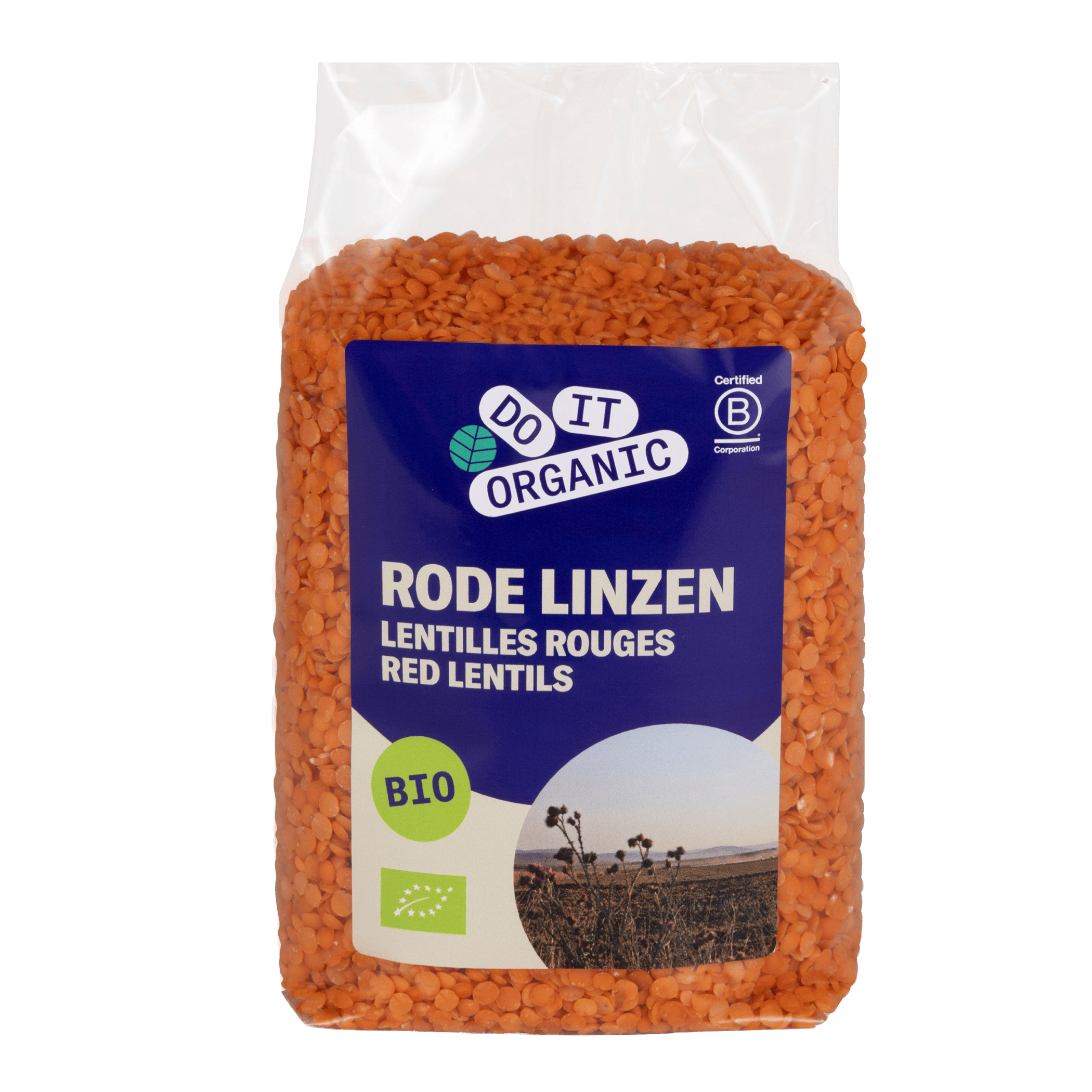 DO IT Organic Linzen rood biologisch