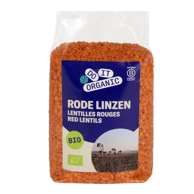 DO IT Organic Linzen rood biologisch