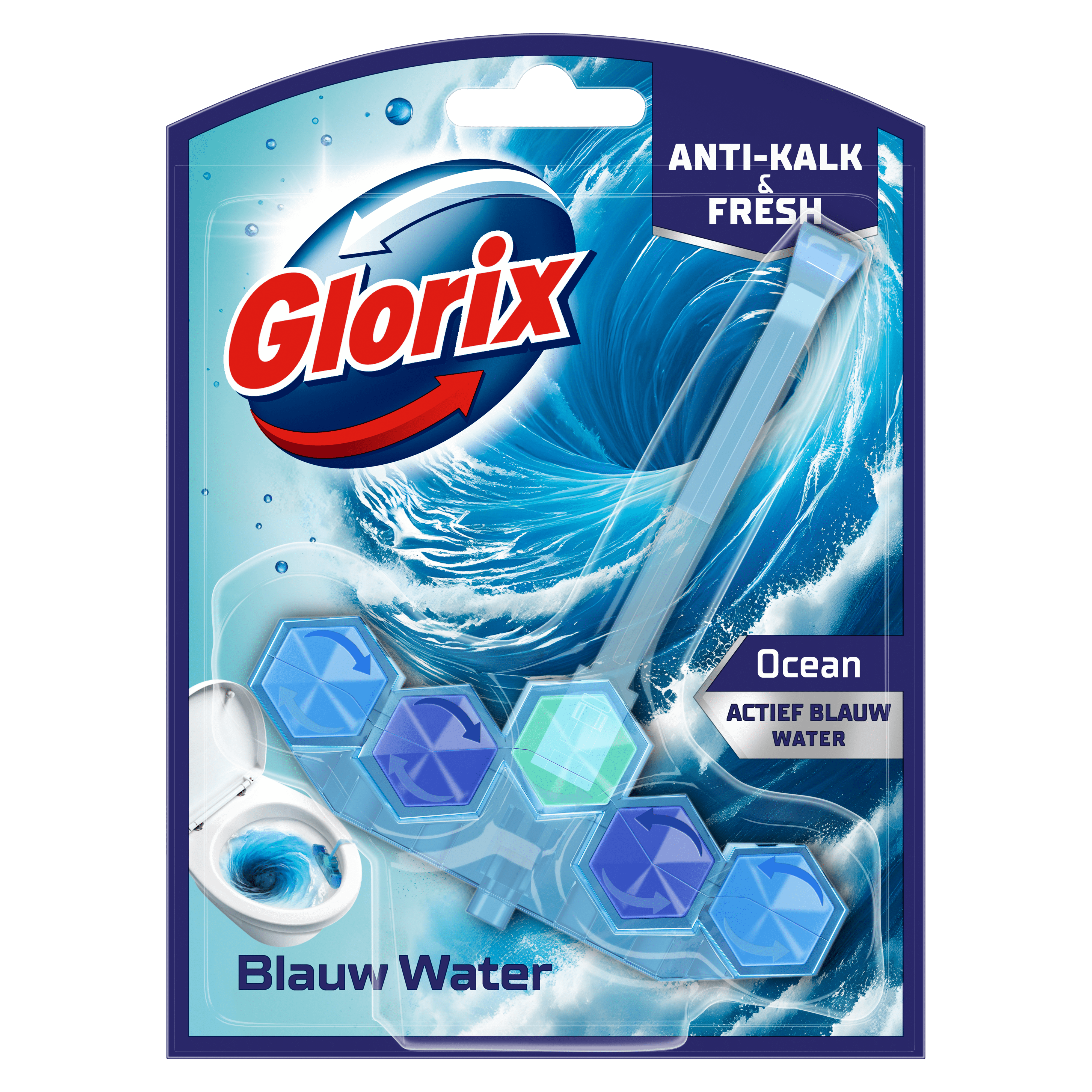 Glorix Toiletblok Blauw water oceaan