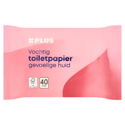 PLUS Vochtig toiletpapier sensitive
