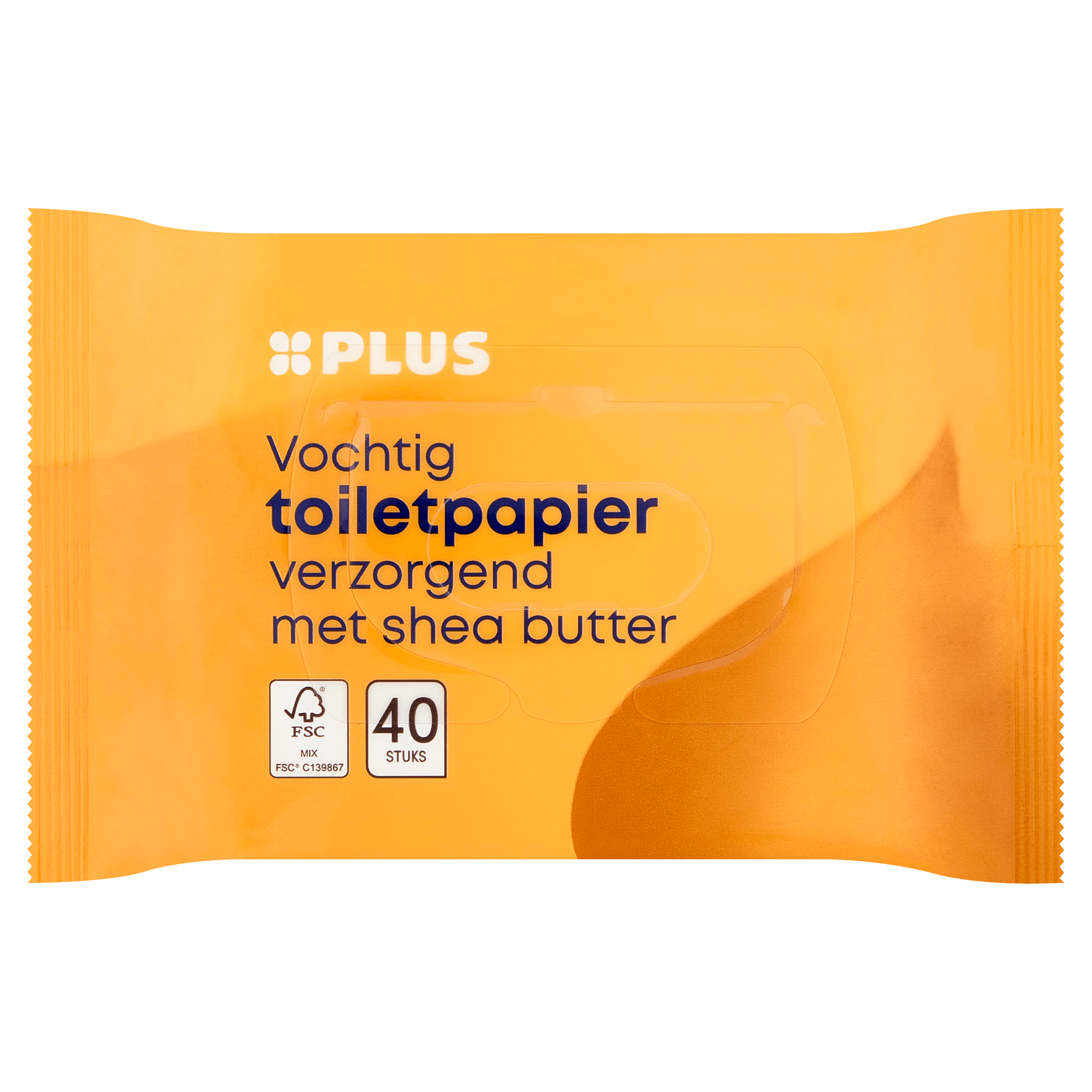 PLUS Vochtig toiletpapier shea butter