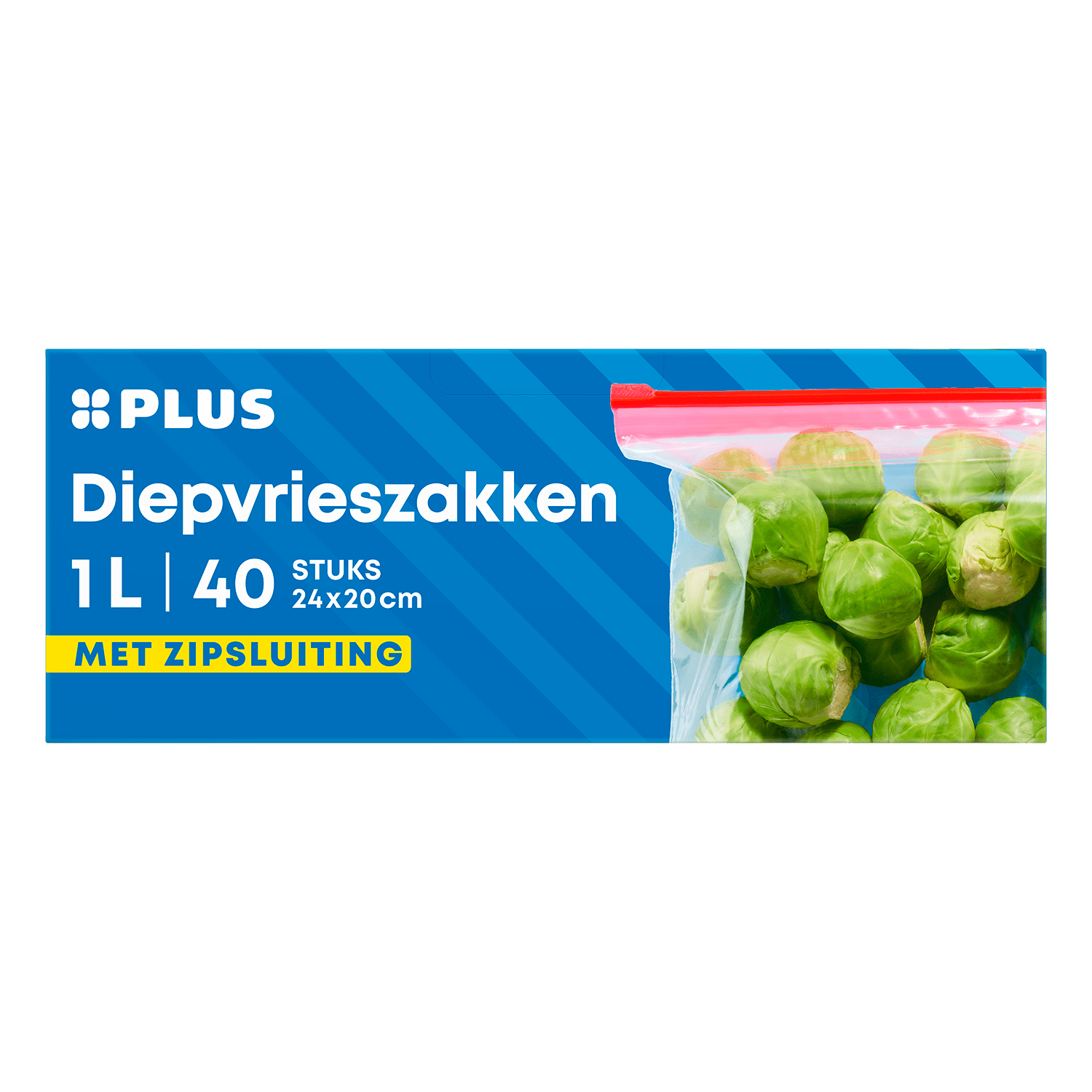PLUS Diepvrieszakken hersluitbaar 1L