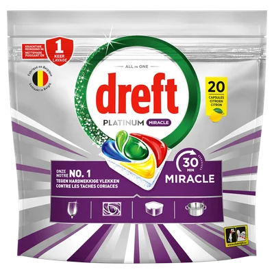 Dreft Miracle vaatwascapsules lemon