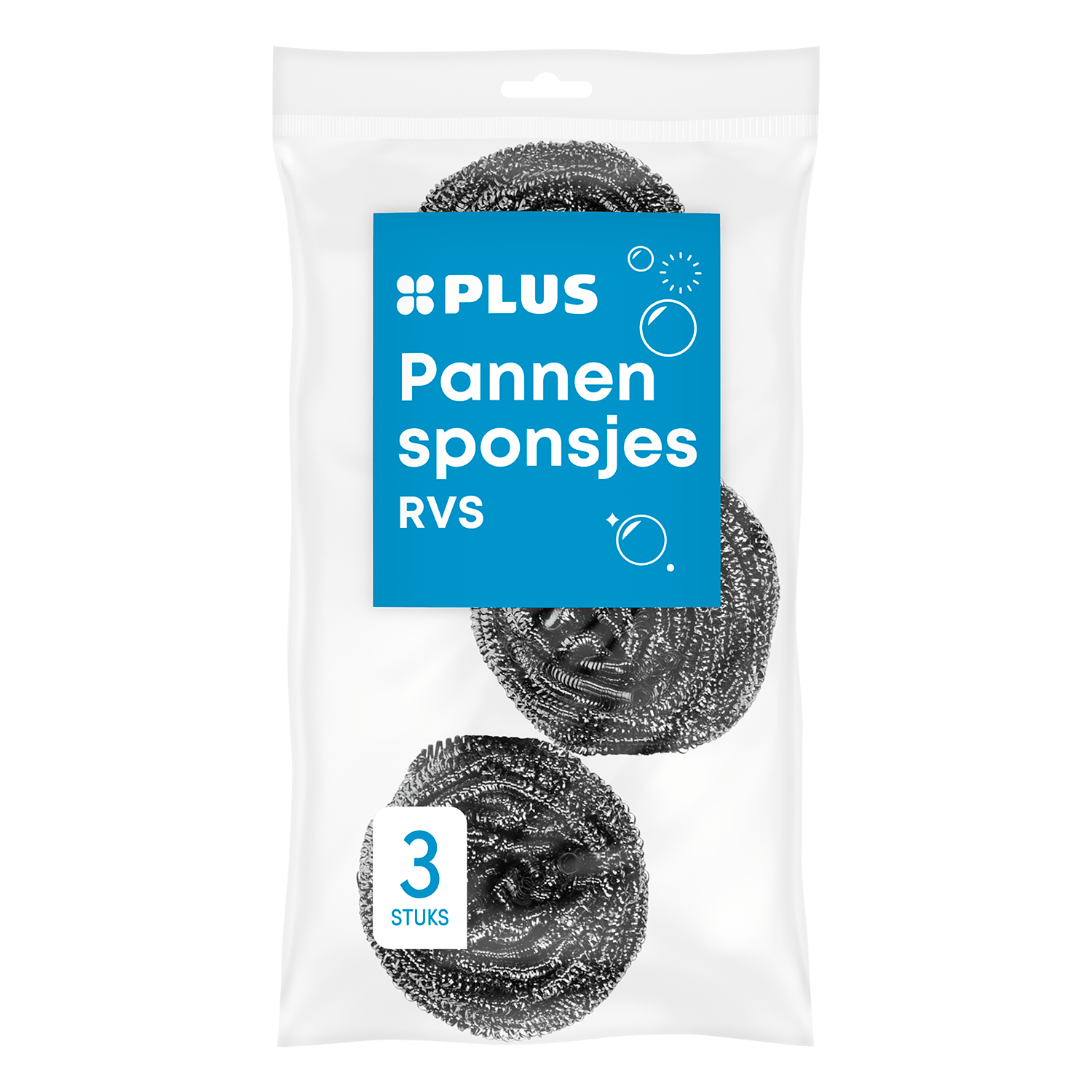 PLUS Pannenspons RVS