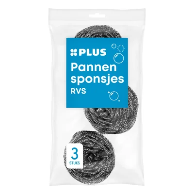 PLUS Pannenspons RVS