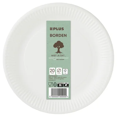 PLUS Bord karton FSC 18cm