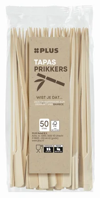 PLUS Tapasprikkers bamboe FSC 180mm