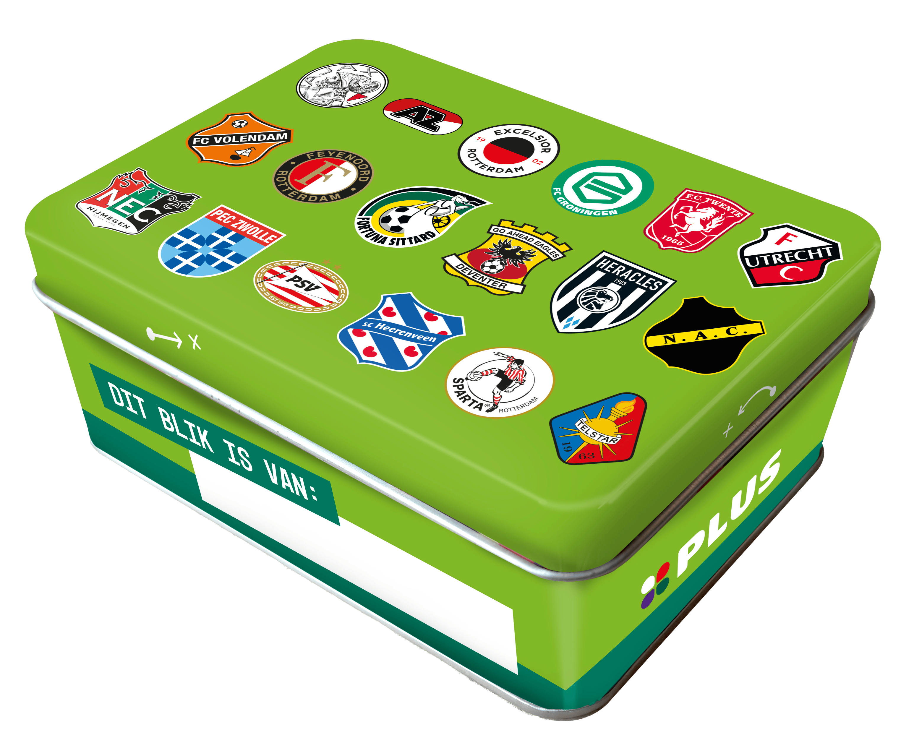 PLUS Voetbalplaatjes verzamelblik