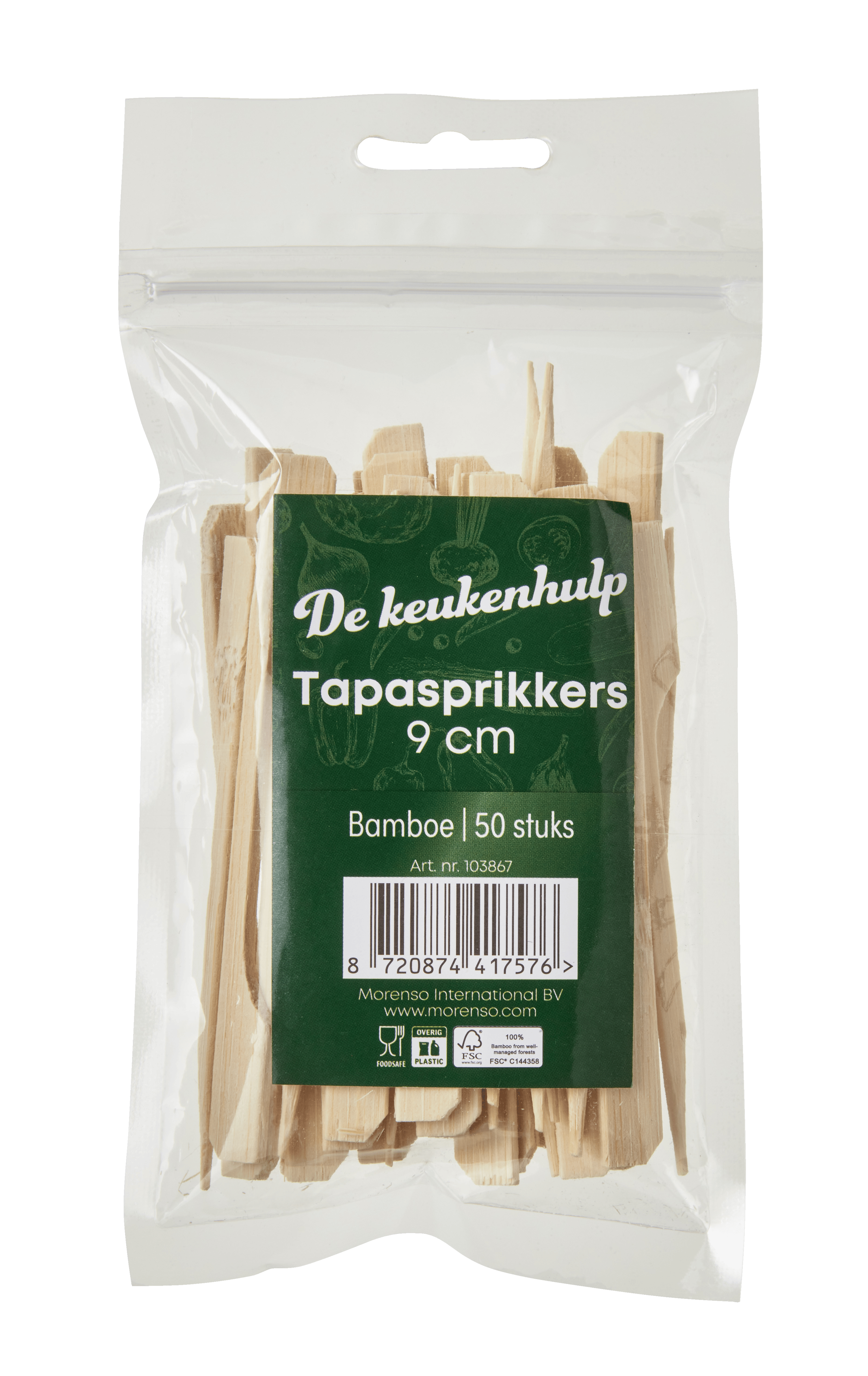 De keukenhulpjes Tapasprikker 9 cm 50 stuks