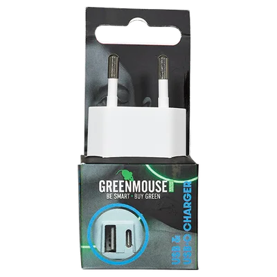 GreenMouse Dual Wall Charger - USB & USB-C