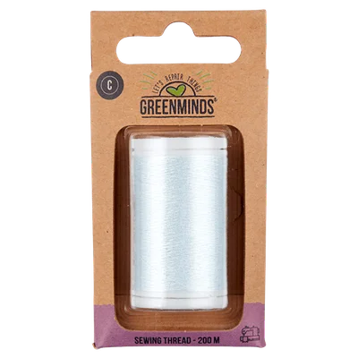 Greenminds Garen 100% polyester licht blauw 200m
