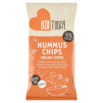 BioToday Hummuschips Indian curry