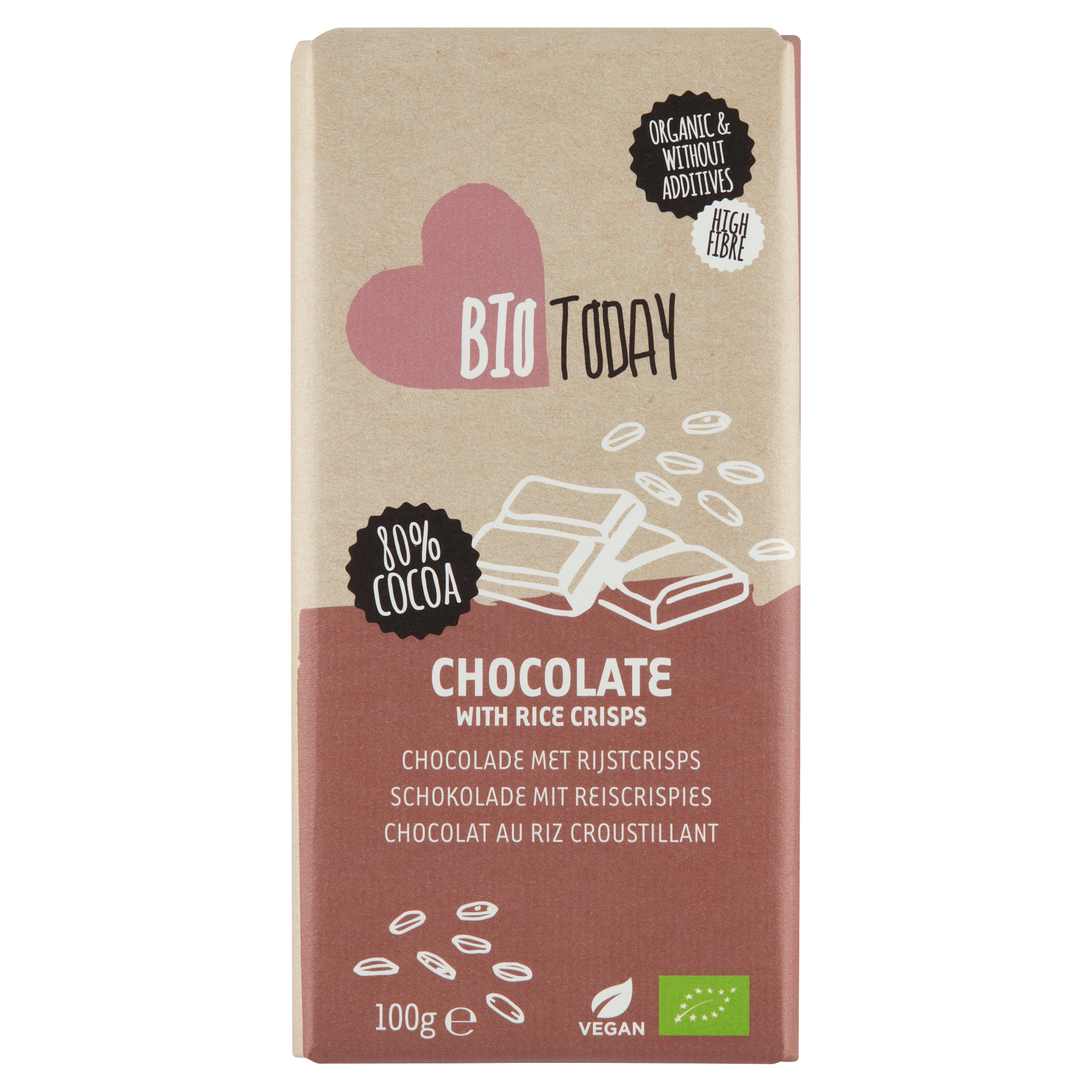 BioToday Chocoladetablet rice crisps