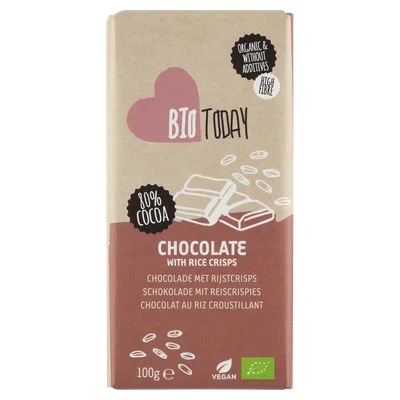 BioToday Chocoladetablet rice crisps