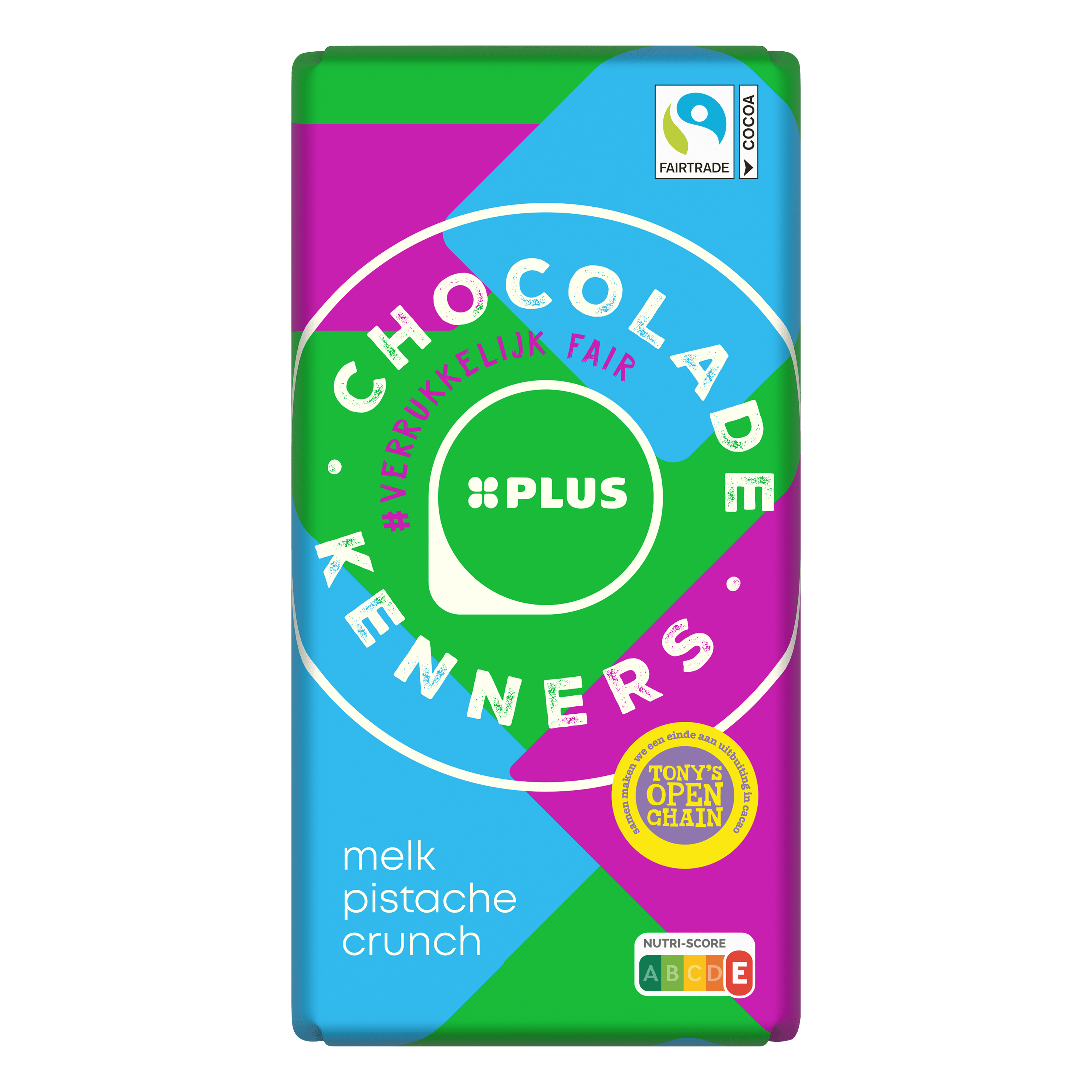 PLUS Chocoladereep melk pistache crunch FT