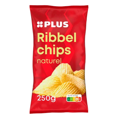 PLUS Ribbelchips naturel