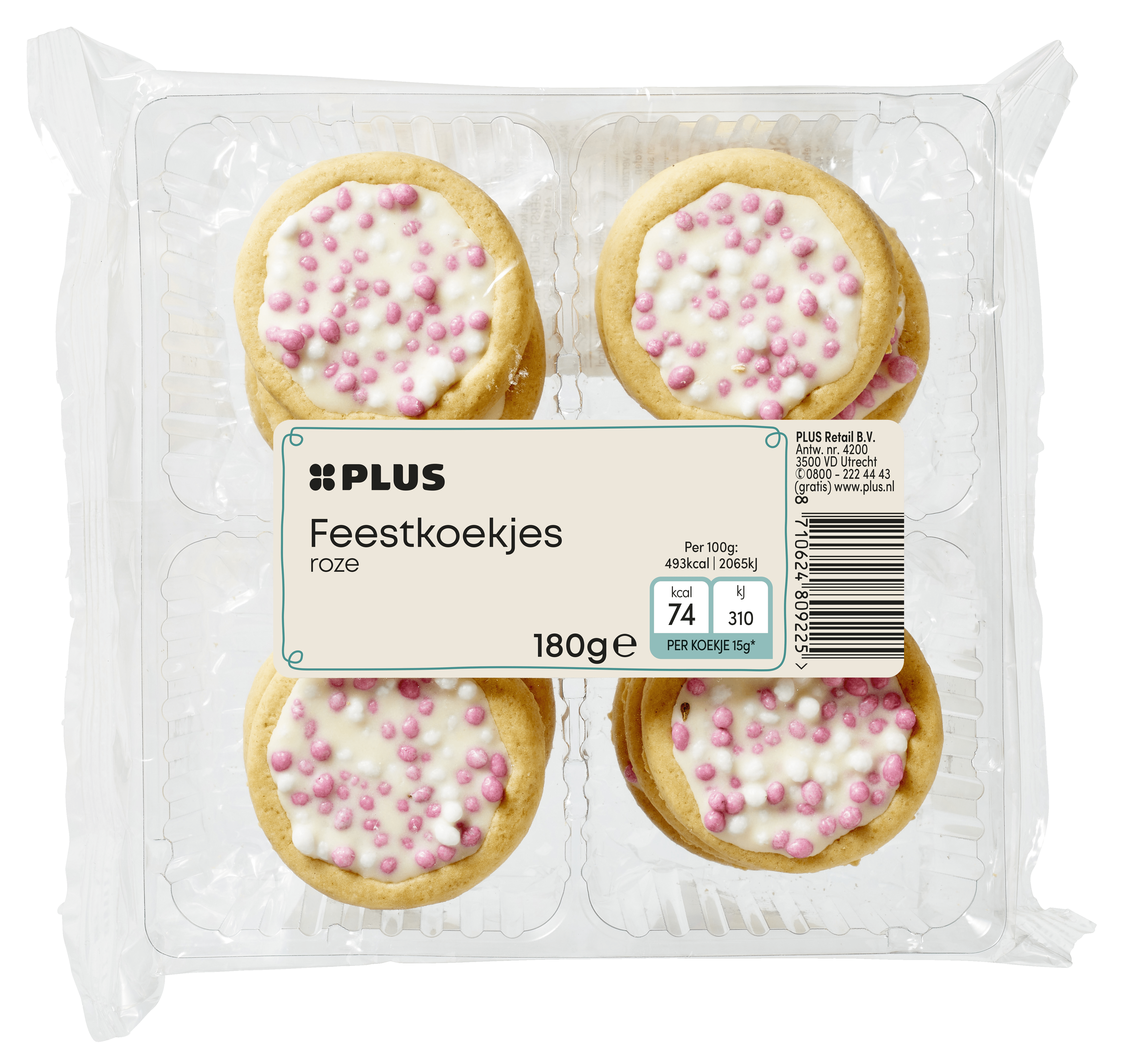 PLUS Feestkoek roze
