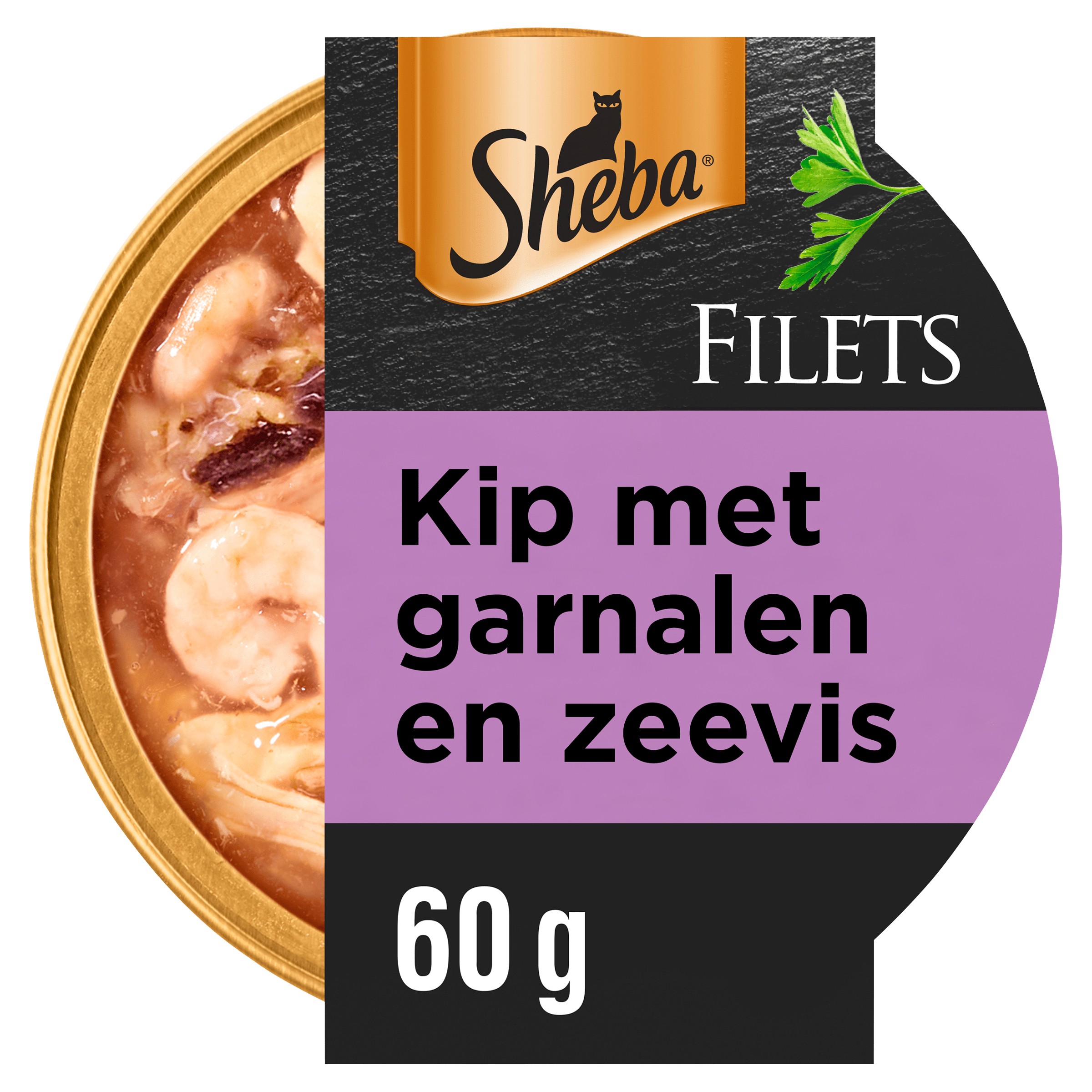 Sheba Filets Garnaal, oceaanvis in saus
