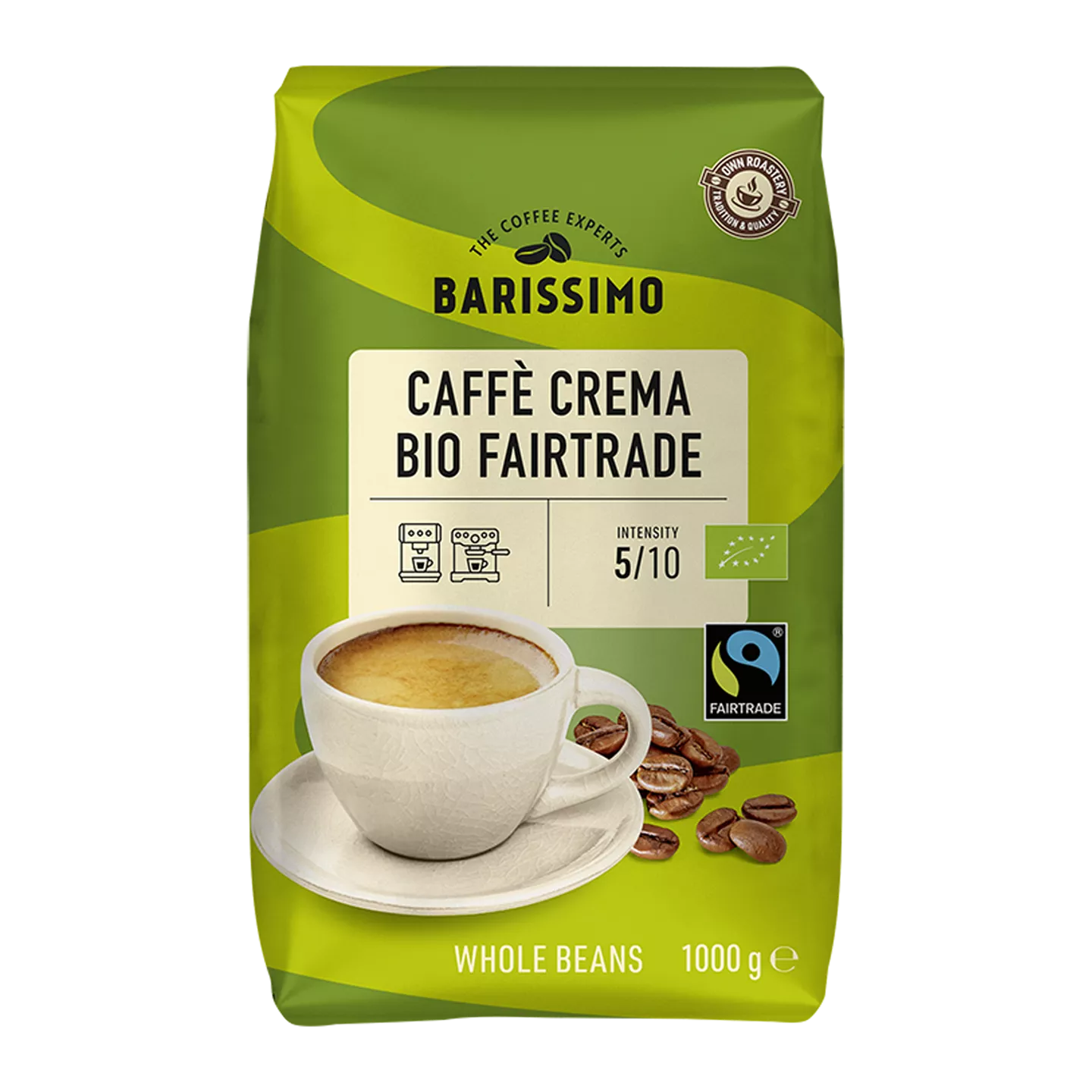 Barissimo Bio Fairtrade koffiebonen caffè crema