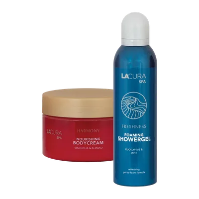 Lacura Douchefoam of bodycream