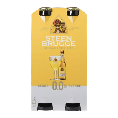 Steenbrugge 4-pack Belgisch abdijbier blond 0.0%