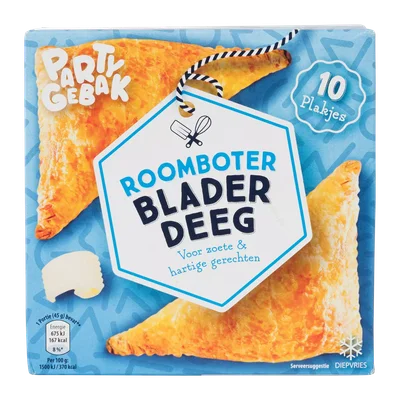 Party Gebak Roomboter bladerdeegplakjes