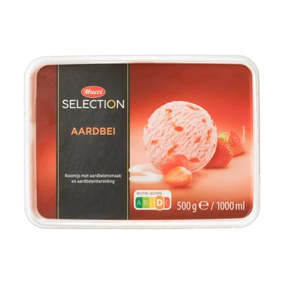 Mucci Aardbeien roomijs