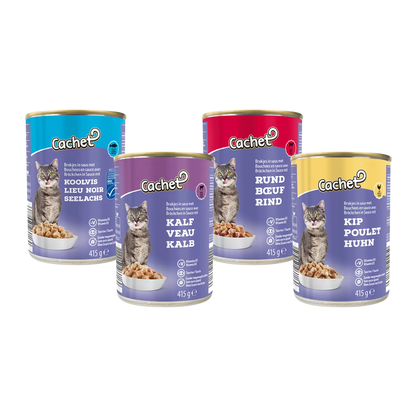 Cachet Kattenbrokjes in saus