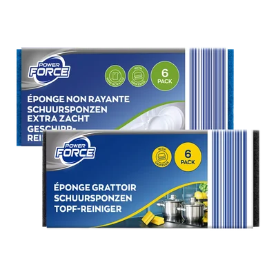 Power Force 6-pack schuursponzen