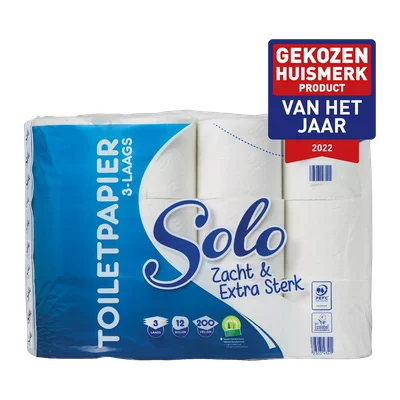 Solo 3-laags toiletpapier