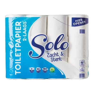 Solo 2-laags toiletpapier