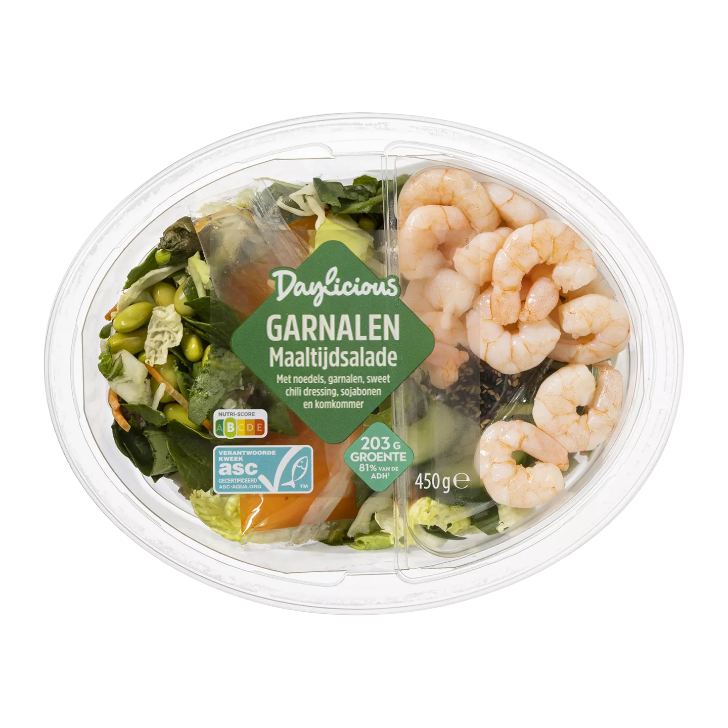 Daylicious Maaltijdsalade grote garnalen