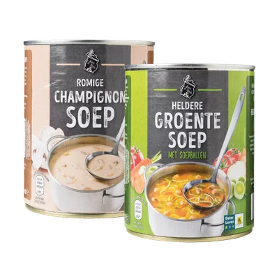 De Hete Ketel Groente- of champignonsoep